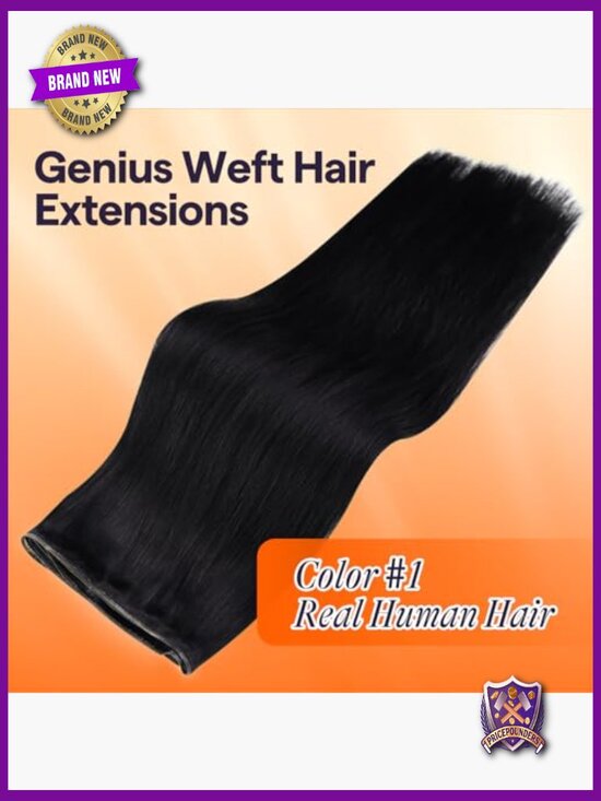 Hand Tied Weft Hair Extensions Human Hair 20 Inch 60G Remy Straight Sew In main image 5